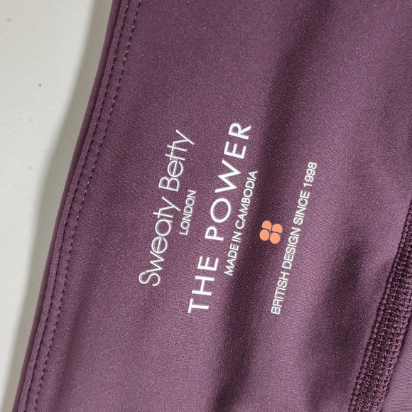 Sweaty Betty The Power purple cropped mesh leggings XL - Picture 7 of 8